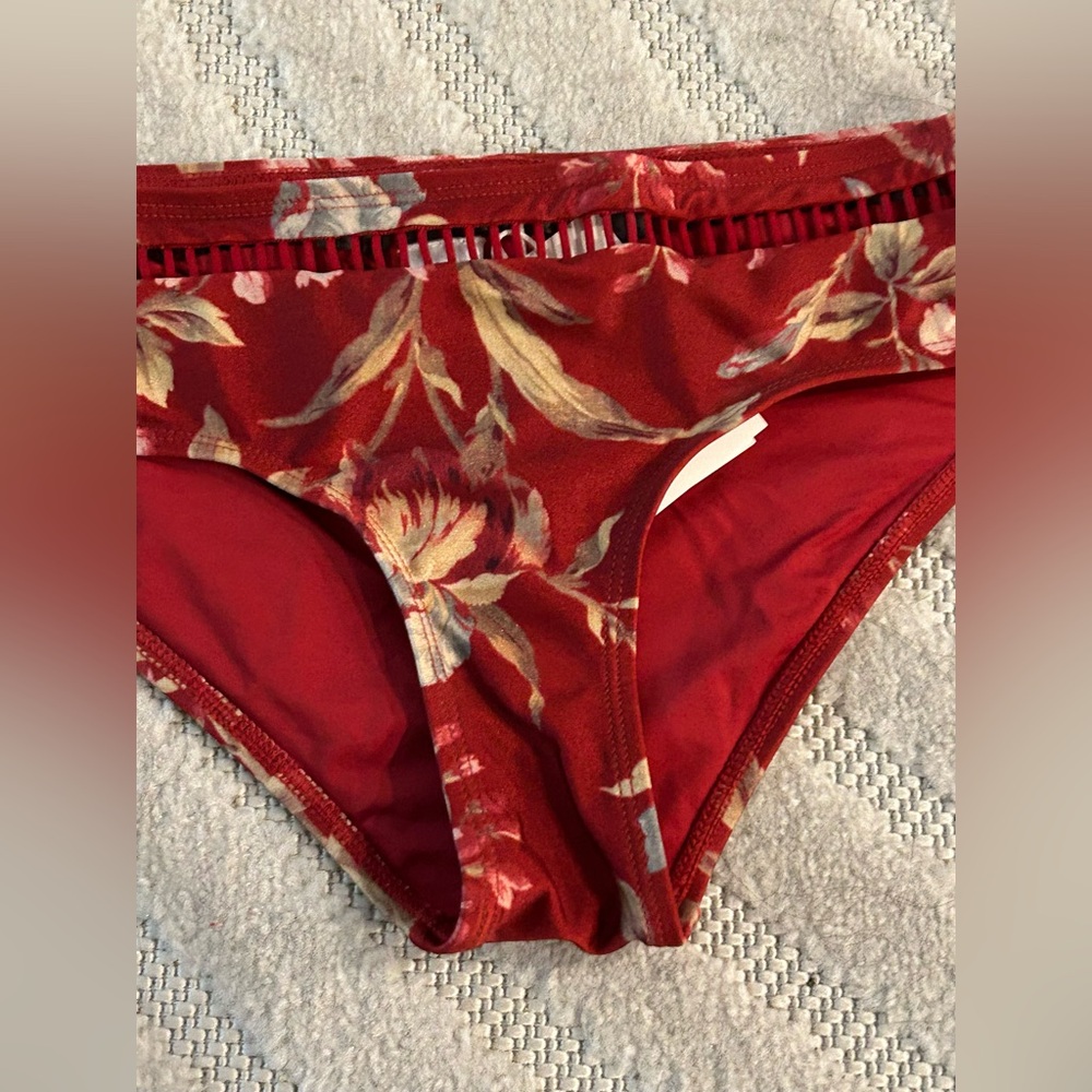 NWT Zimmermann Red Floral Swimsuit Bikini Top and Bottom Set - Size 2; US 6-8 - Picture 10 of 12